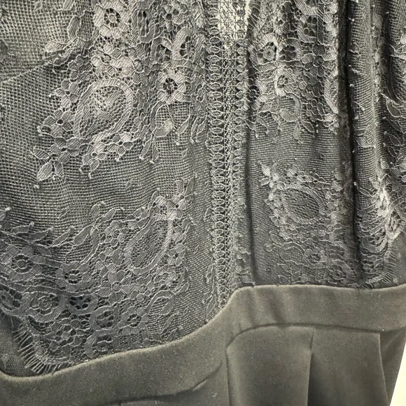 Express Black Lace Detail Jumpsuit - Picture 8 of 11